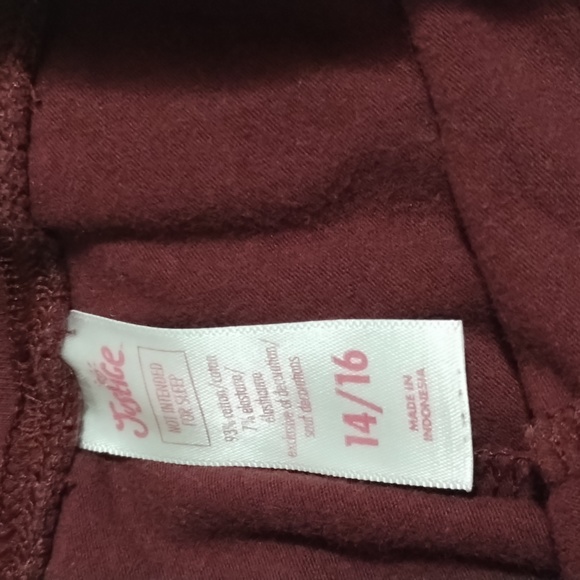 Girls Justice maroon leggings - Picture 2 of 4